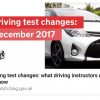 New Driving Test Changes from December 2017