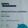 RoSPA Advanced Driving award